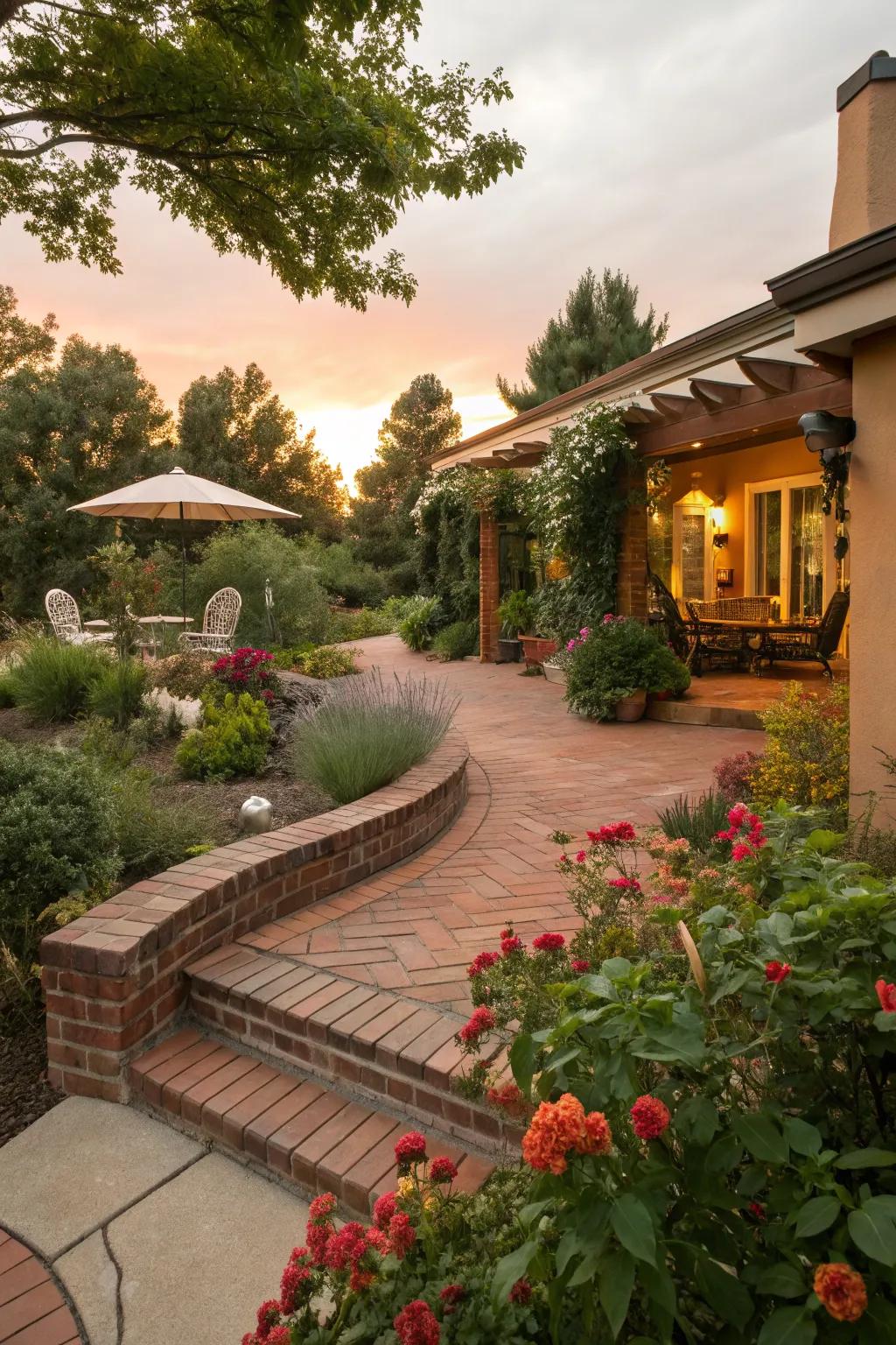 Add charm with a classic brick border.
