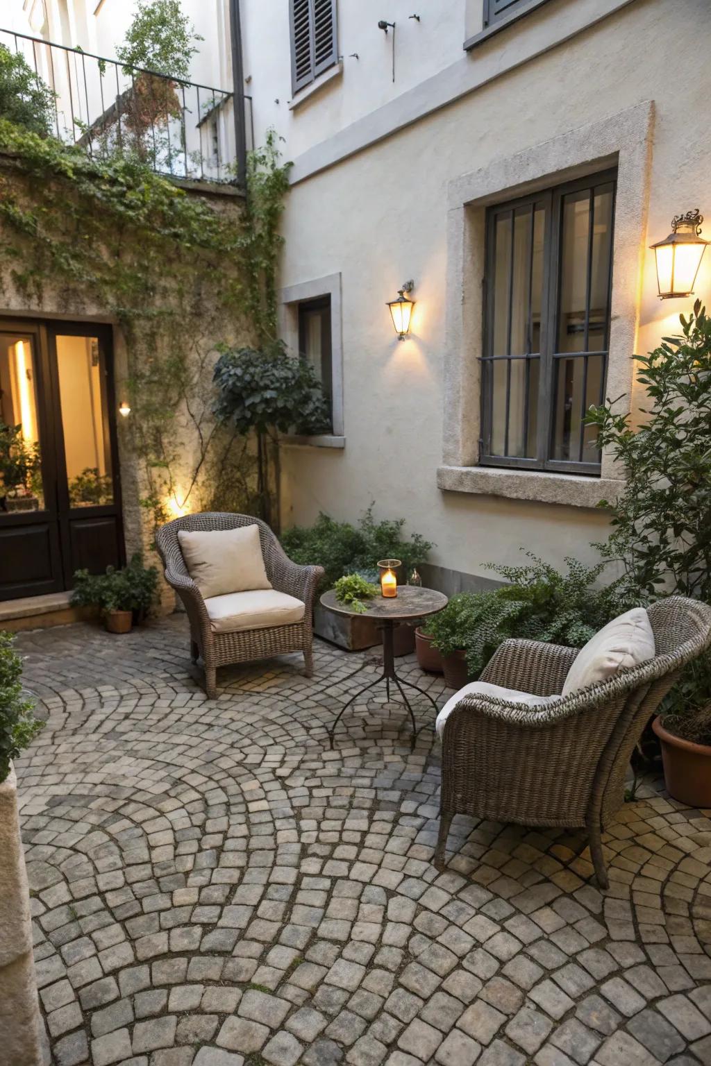 A basketweave pattern adds texture and warmth.