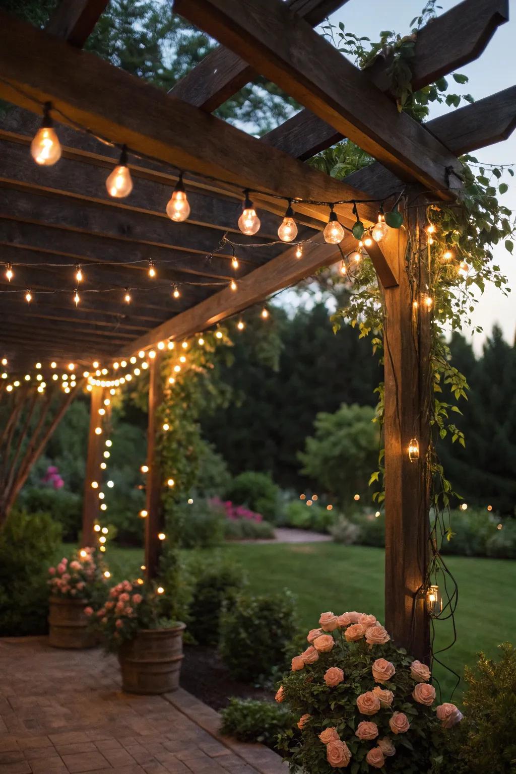 String lights add a touch of enchantment to your outdoor evenings.