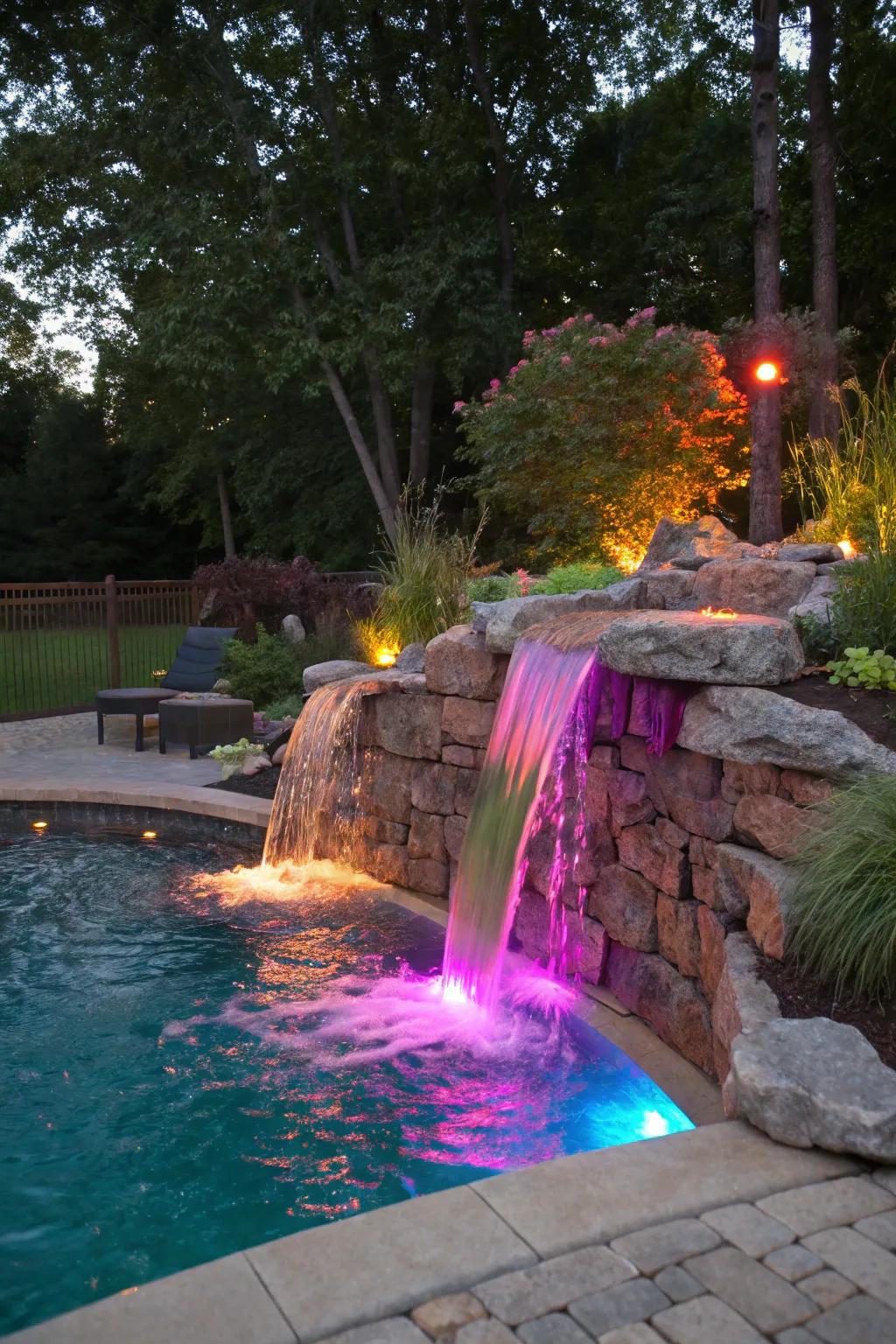 Color-changing lights offer versatility for any occasion.