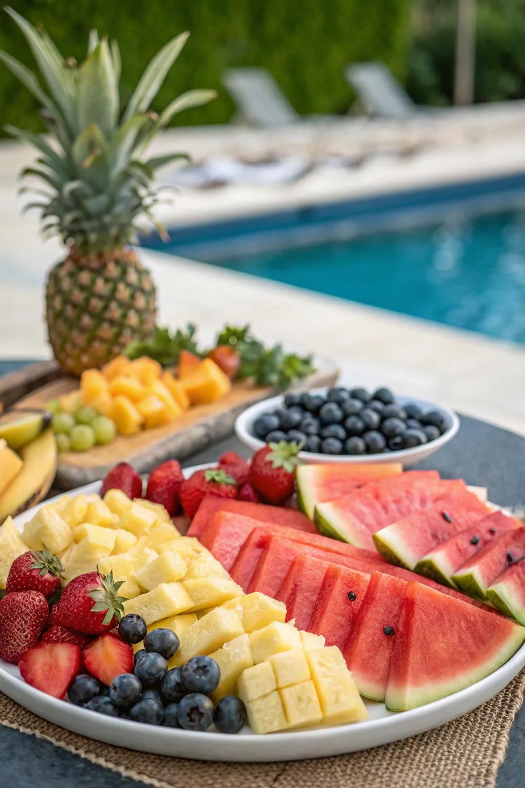 Brighten your brunch with a vibrant fruit platter.
