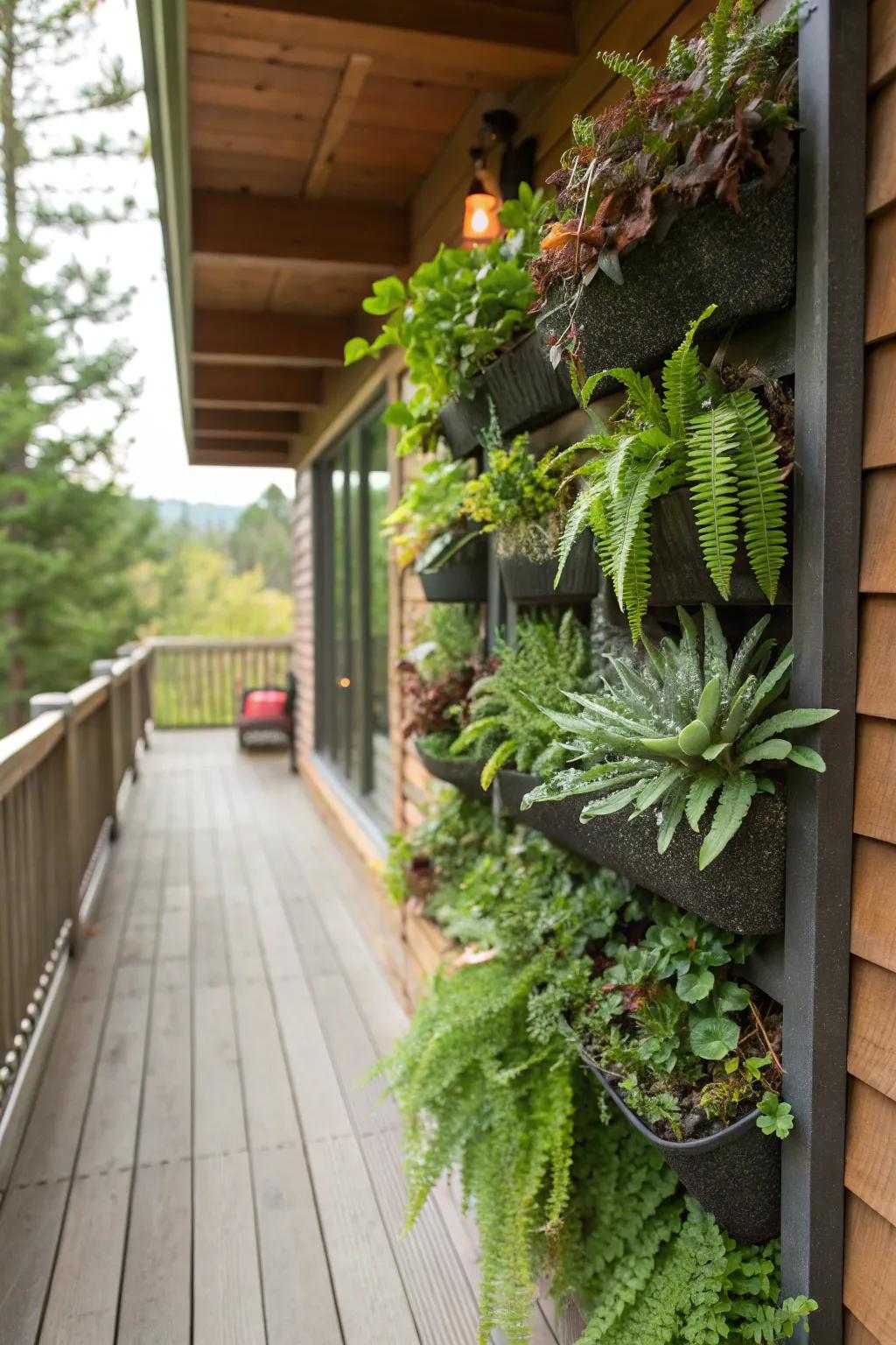 Maximize space with a stunning vertical garden.