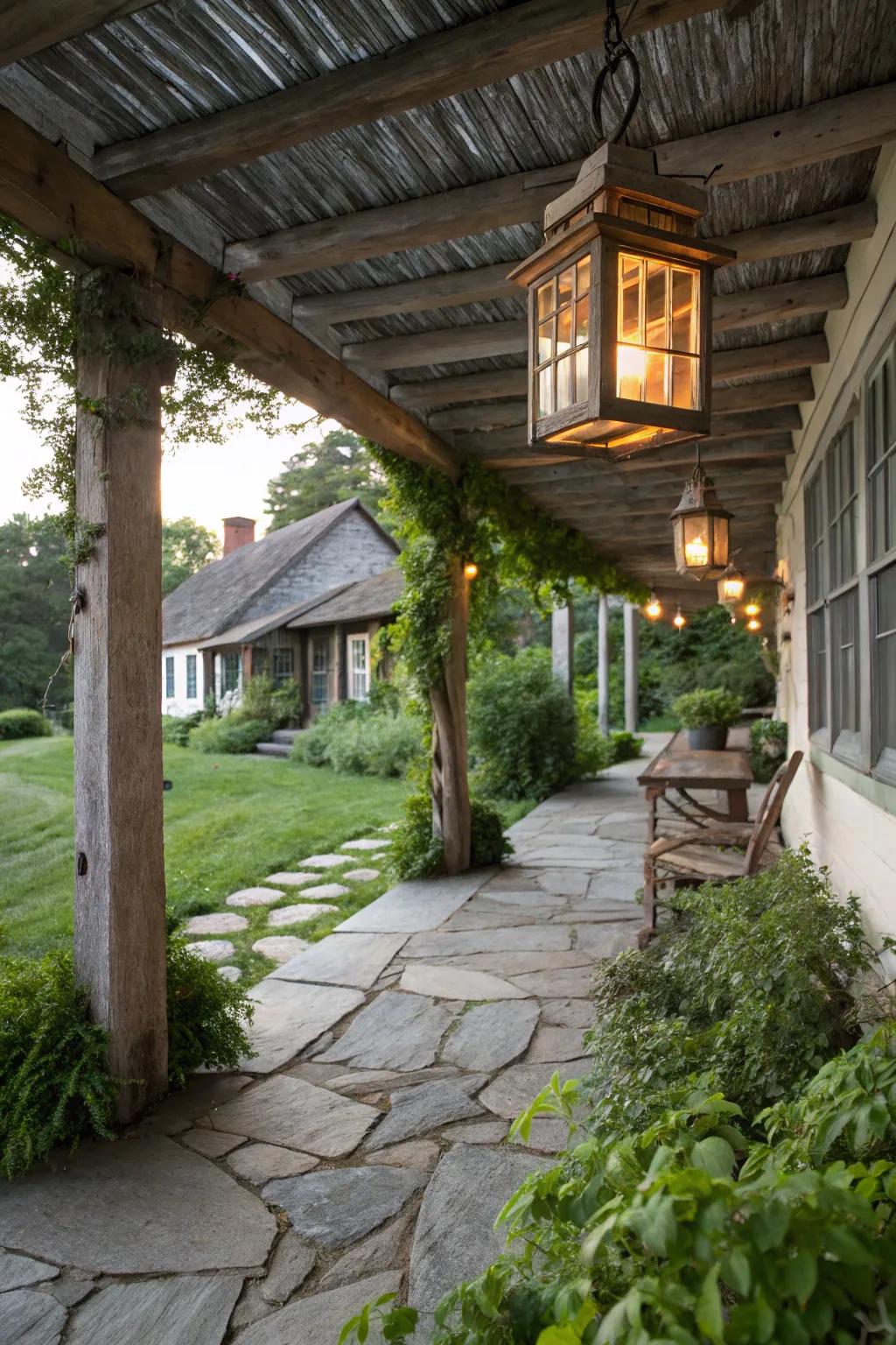 Combine natural elements for rustic charm.