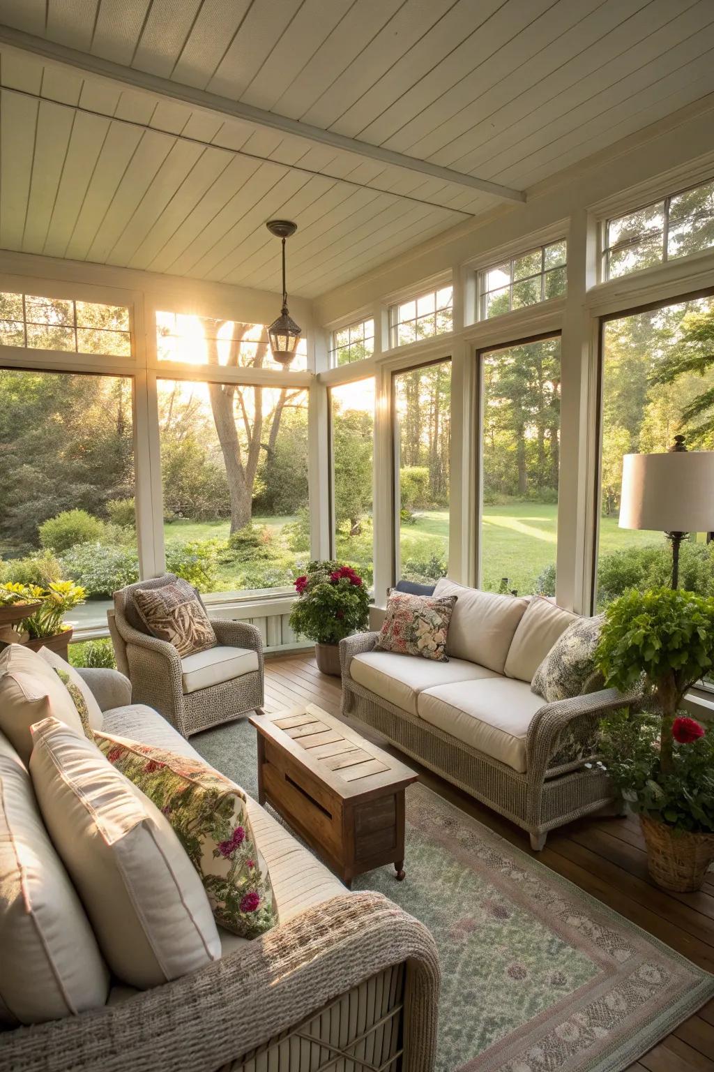 Create a cozy nook with comfortable seating.