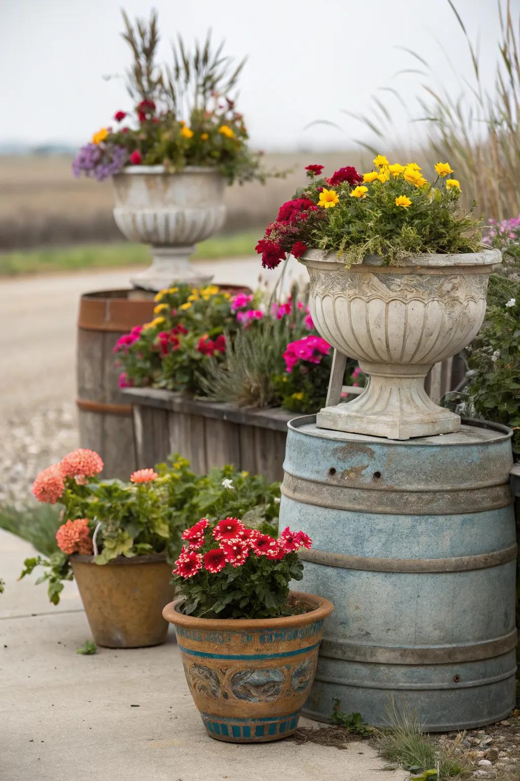 Unique planters add personality to your potted flowers.