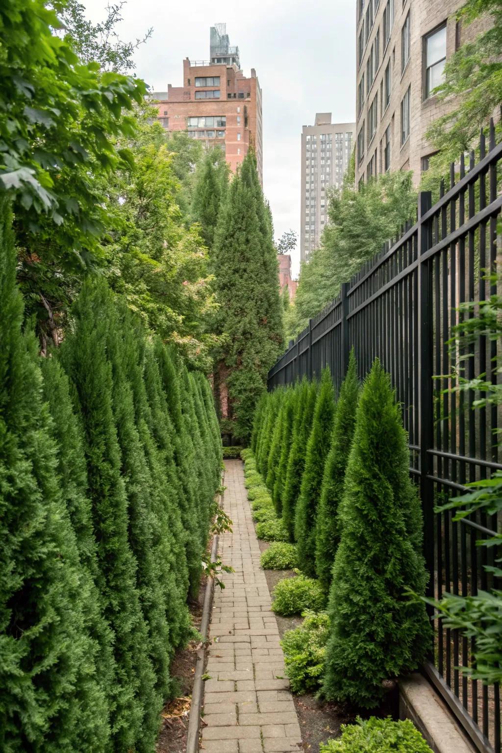 Emerald Green Arborvitae fits perfectly in smaller spaces.
