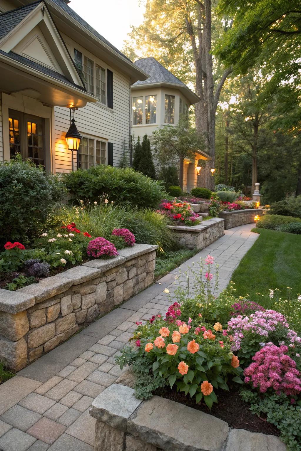 Stone raised beds offer a classic and durable option.
