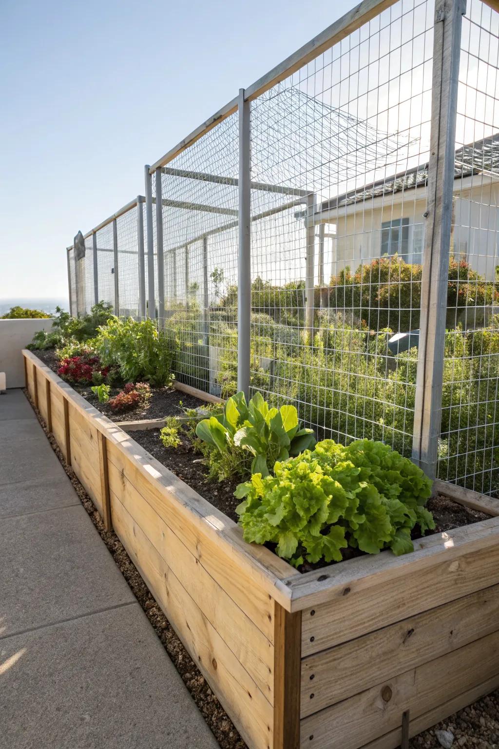 Wire mesh fences provide protection without sacrificing openness.