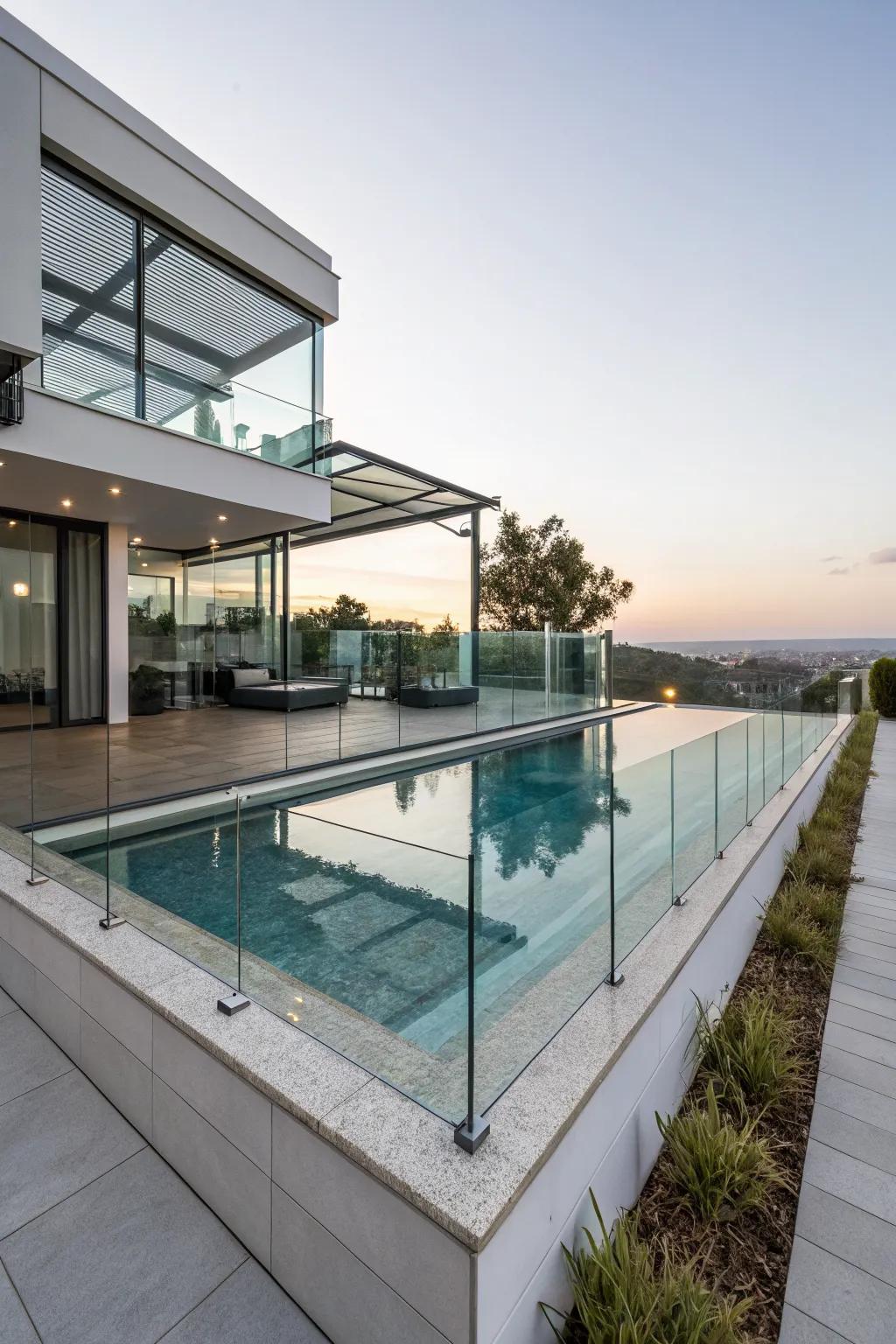 Modernize your pool area with sleek materials for a chic touch.