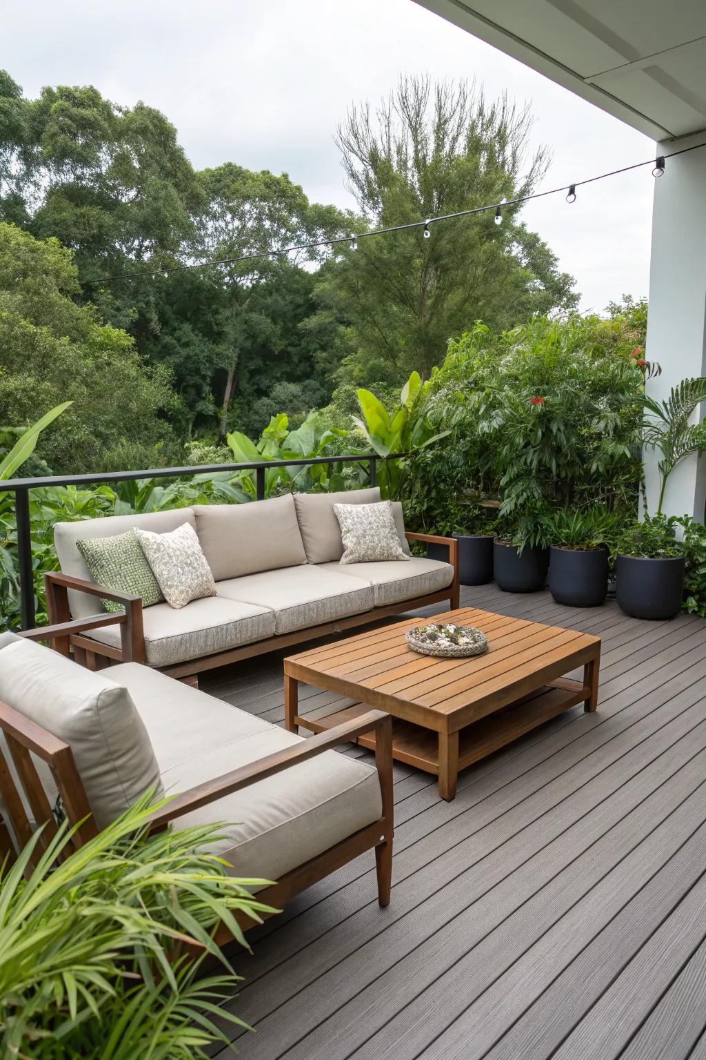 Bring the comfort of your living room outdoors with stylish furniture.