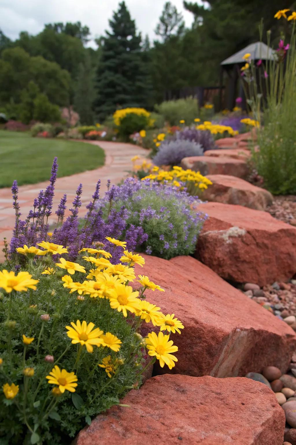 Contrasting plants bring life and color to red rock landscapes.