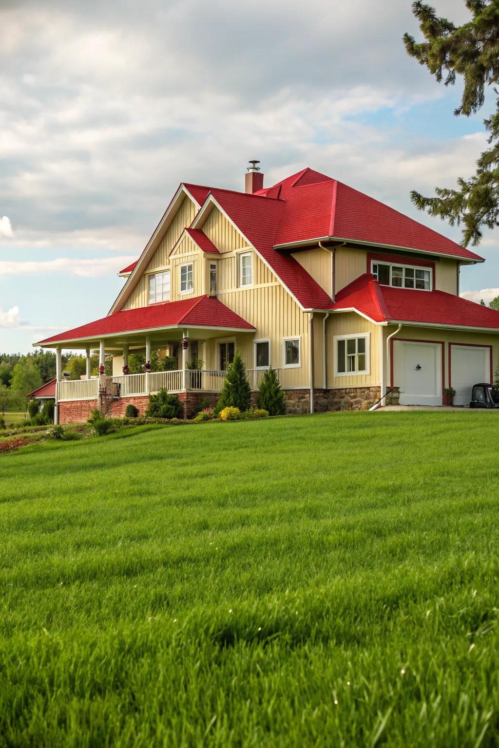 Make a bold statement with a red roof.