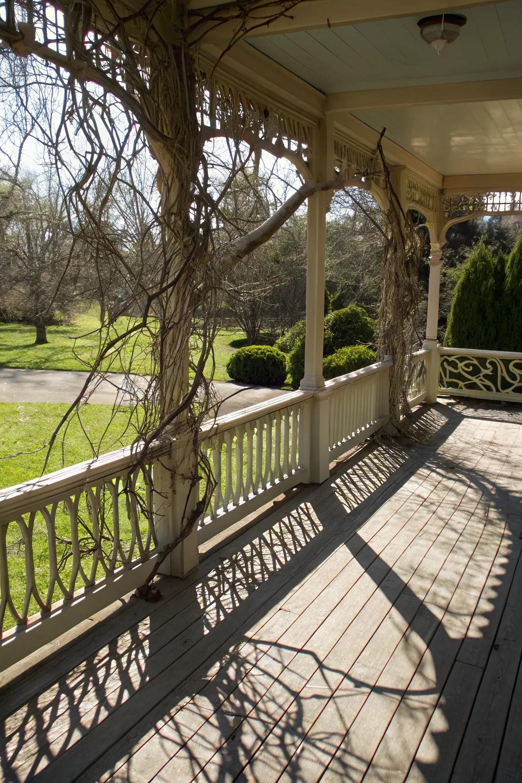 Let nature inspire your railing design with branches and twigs.