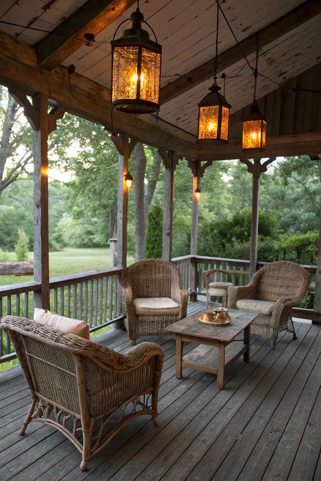 A rustic retreat with charming vintage touches.