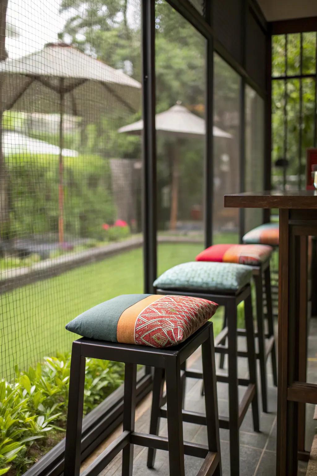 Comfortable seating invites long, relaxing evenings.