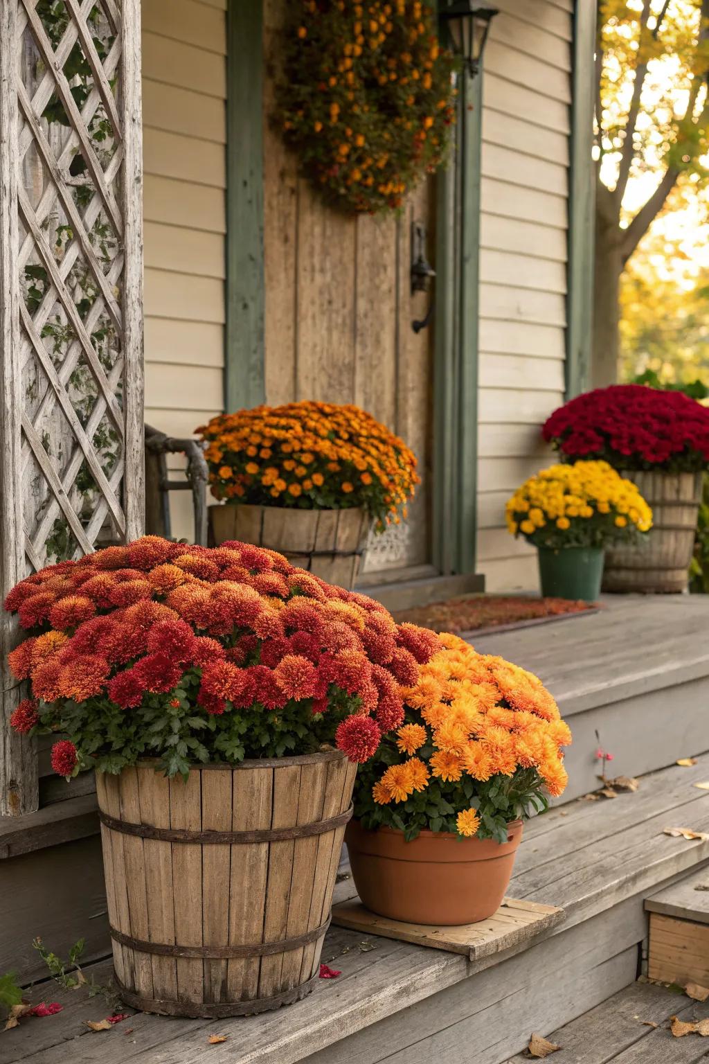 Vibrant mums bring life and color to the fall season.
