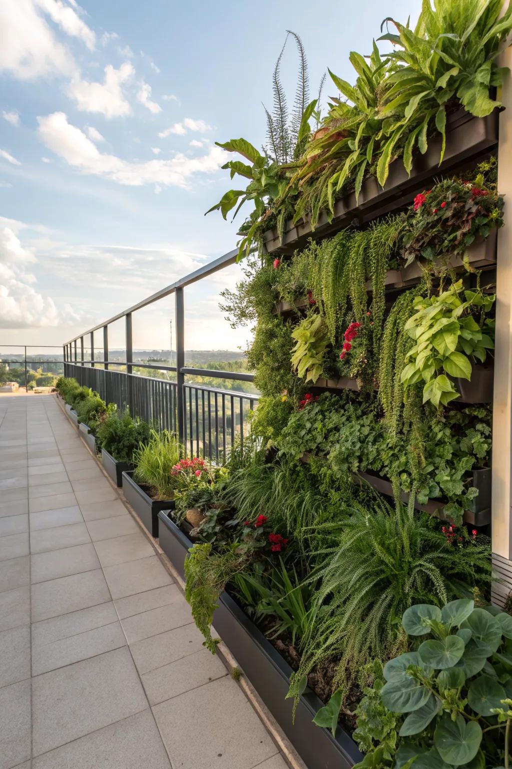 Maximize your space with vertical planters.