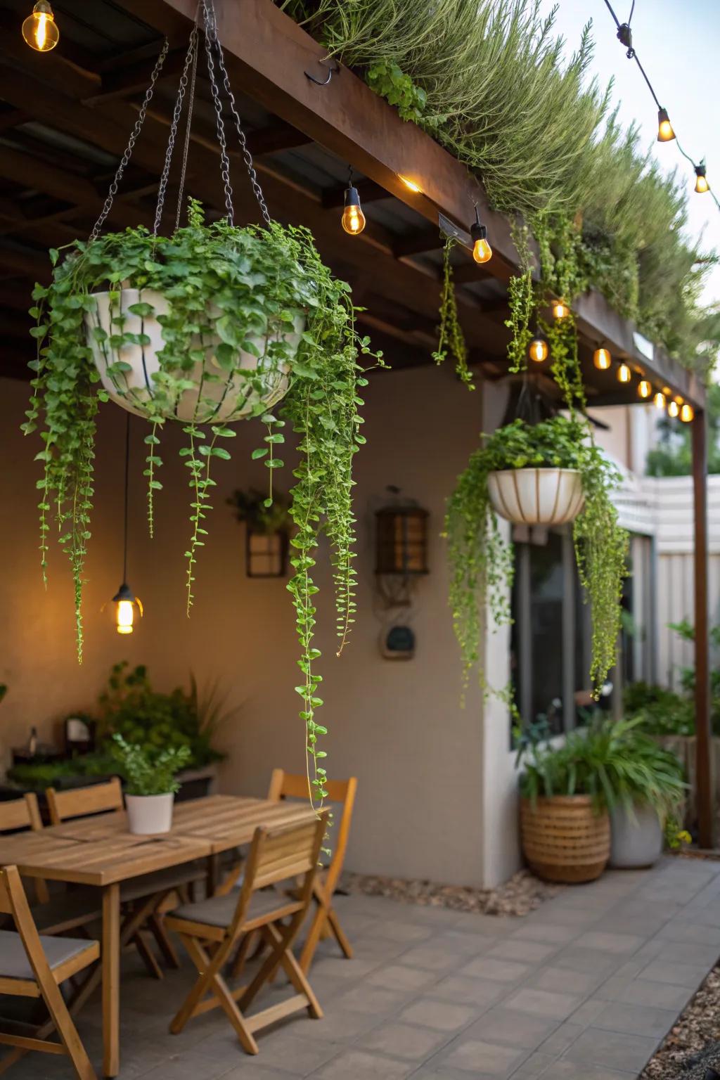 Elevate your garden game with stunning hanging planters.