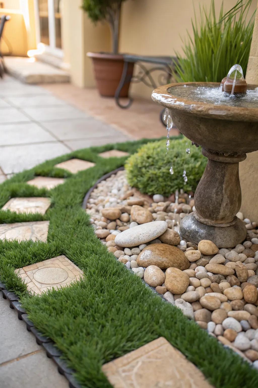 A tranquil Zen garden corner on your patio.