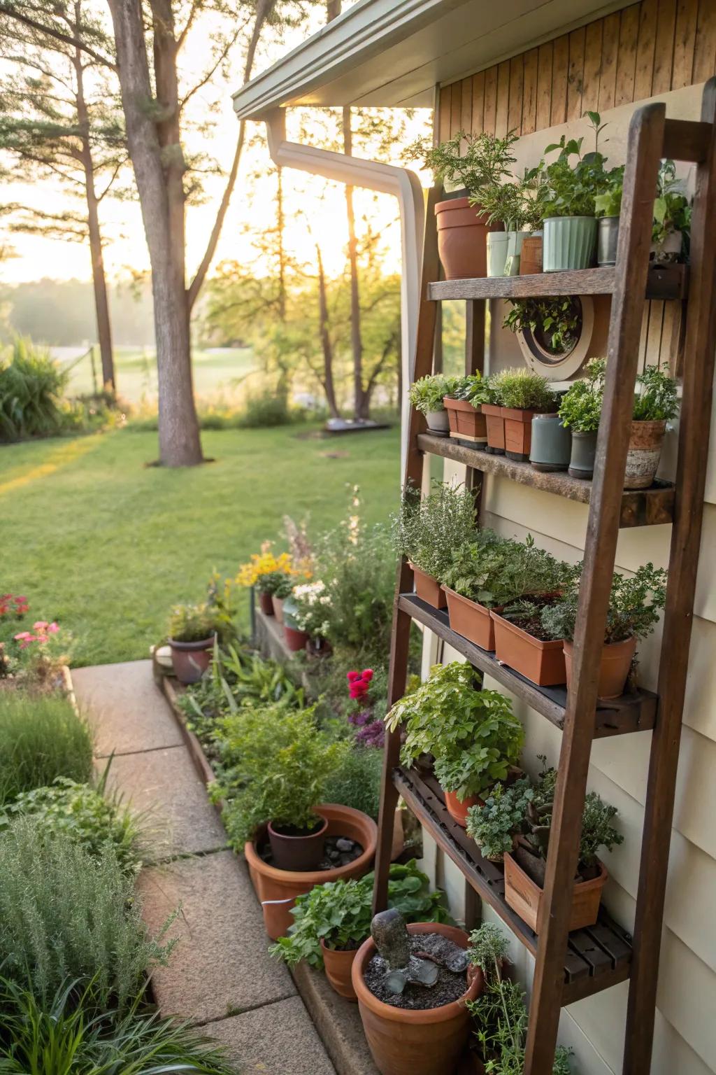 Maximize your nursery space with vertical shelving for your plants.
