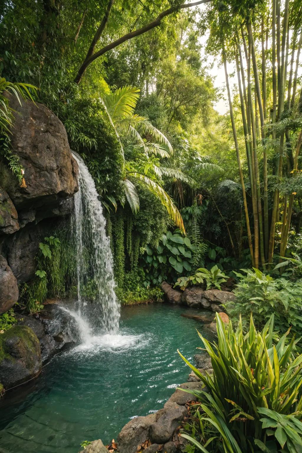 Create a tropical paradise with your own backyard waterfall.