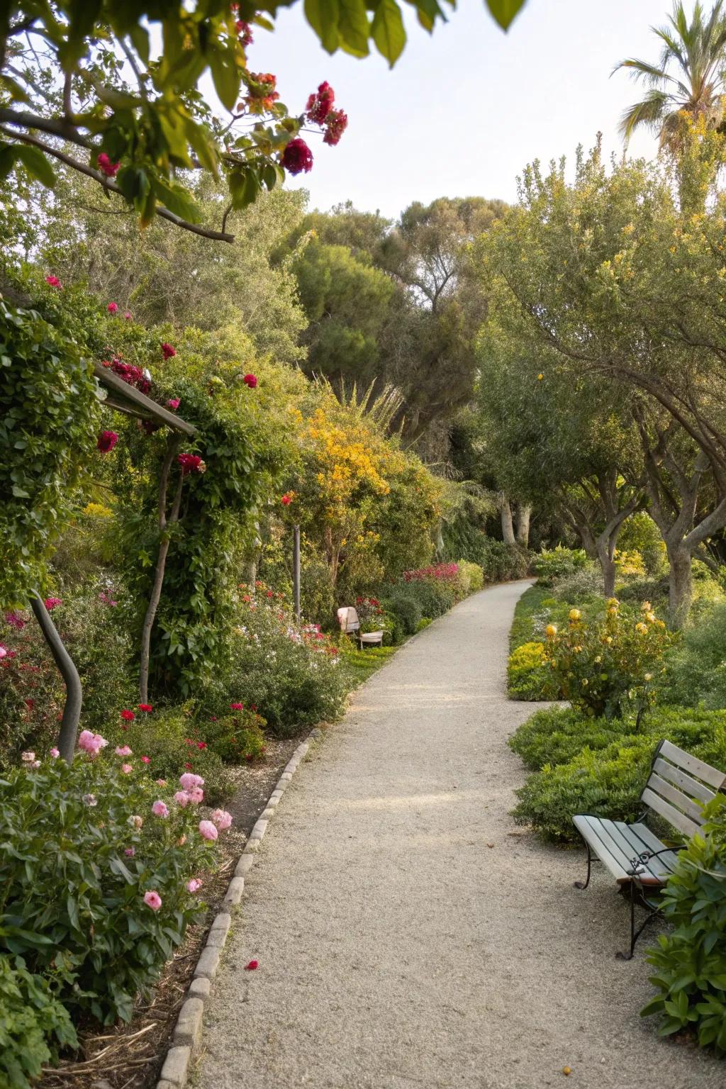 Create a welcoming journey with gravel pathways
