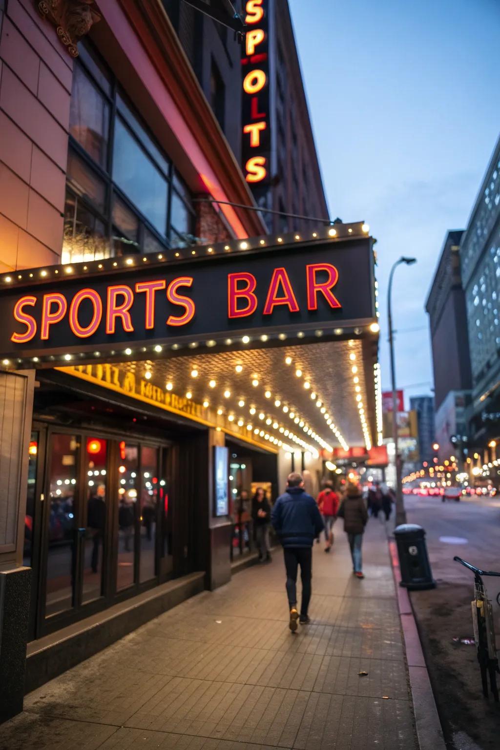 Bold and distinctive signage that draws in the crowd.