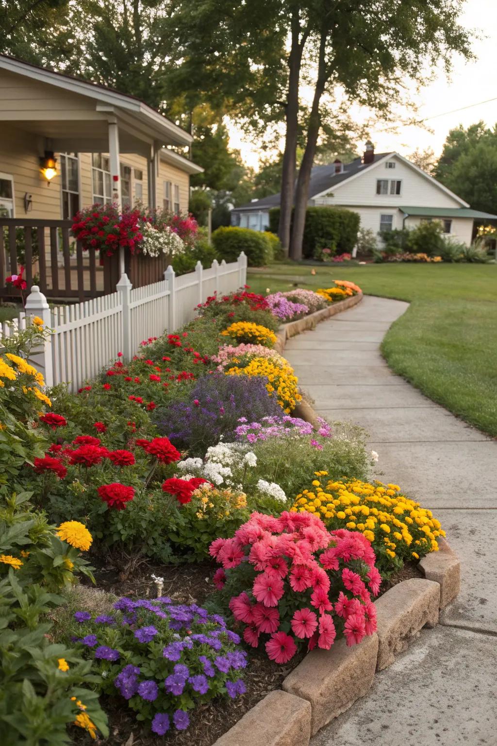 Colorful flower beds bring life and vibrancy to your yard.