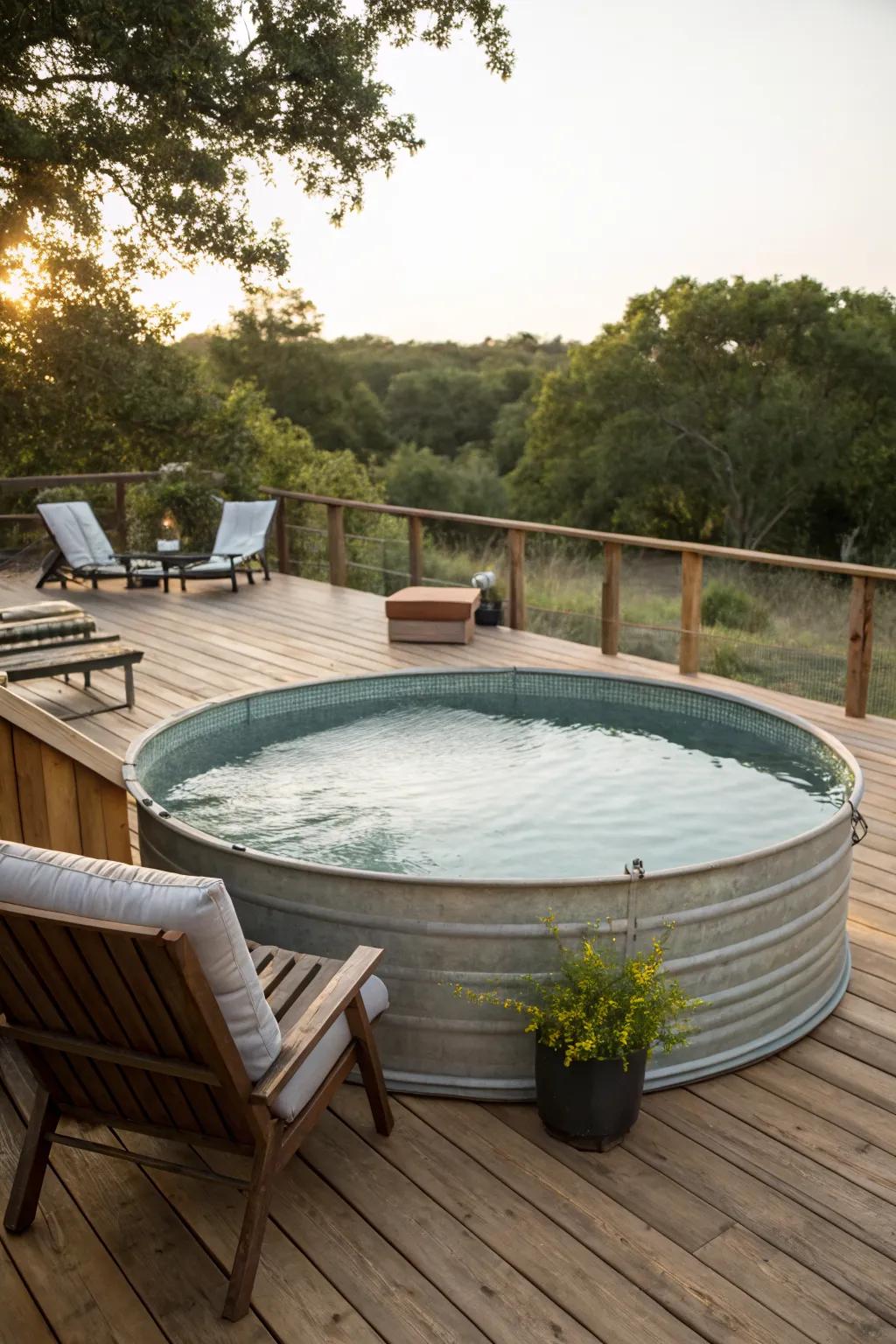 Create a comfortable retreat with decking and seating.