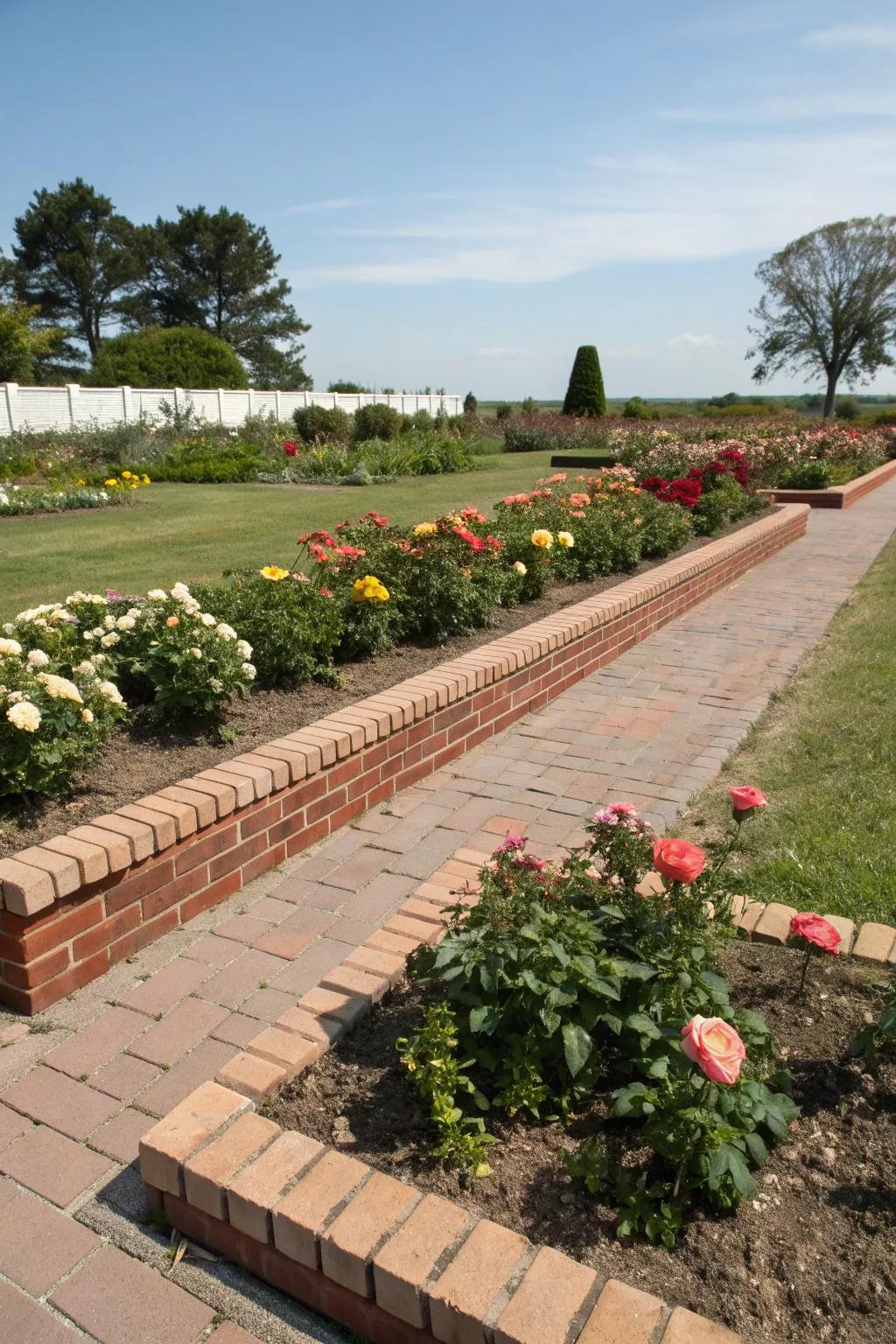 Classic elegance with brick edging.