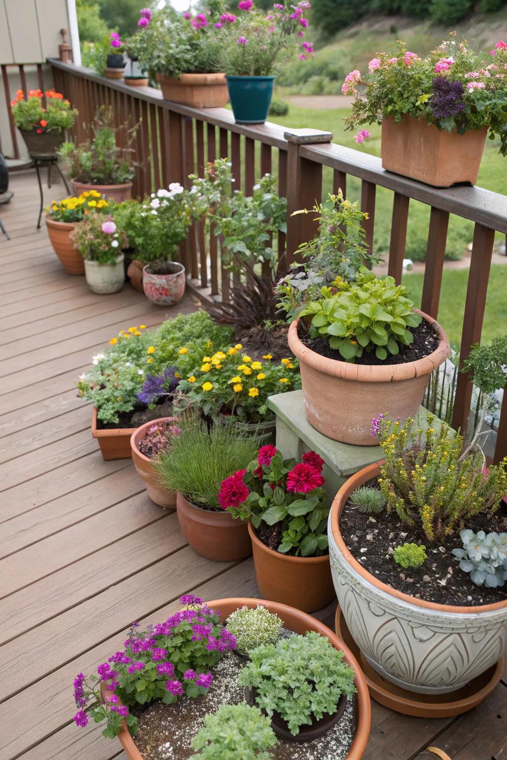 Bring nature closer with a variety of potted plants.
