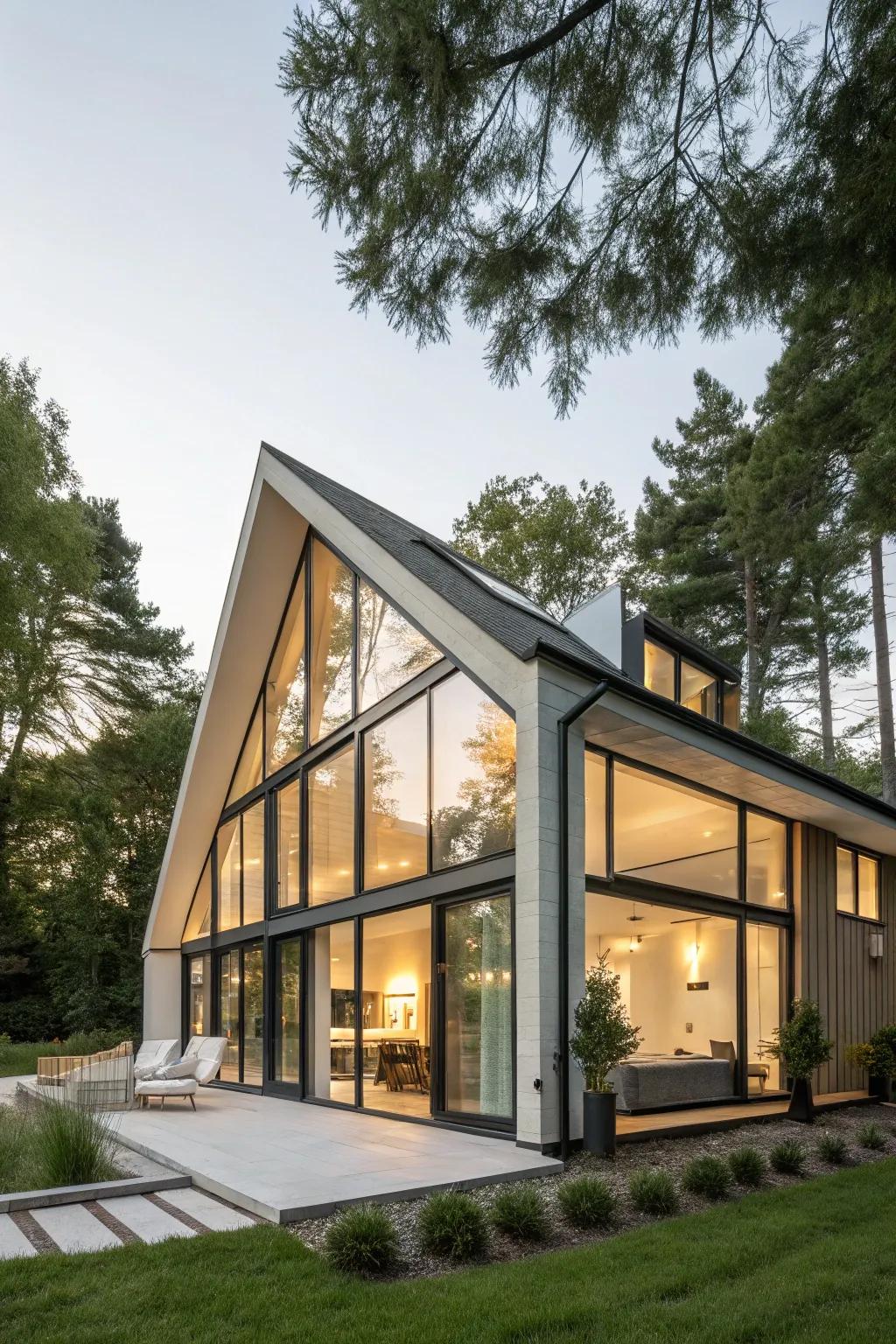 A stunning summer house with a bold architectural design.