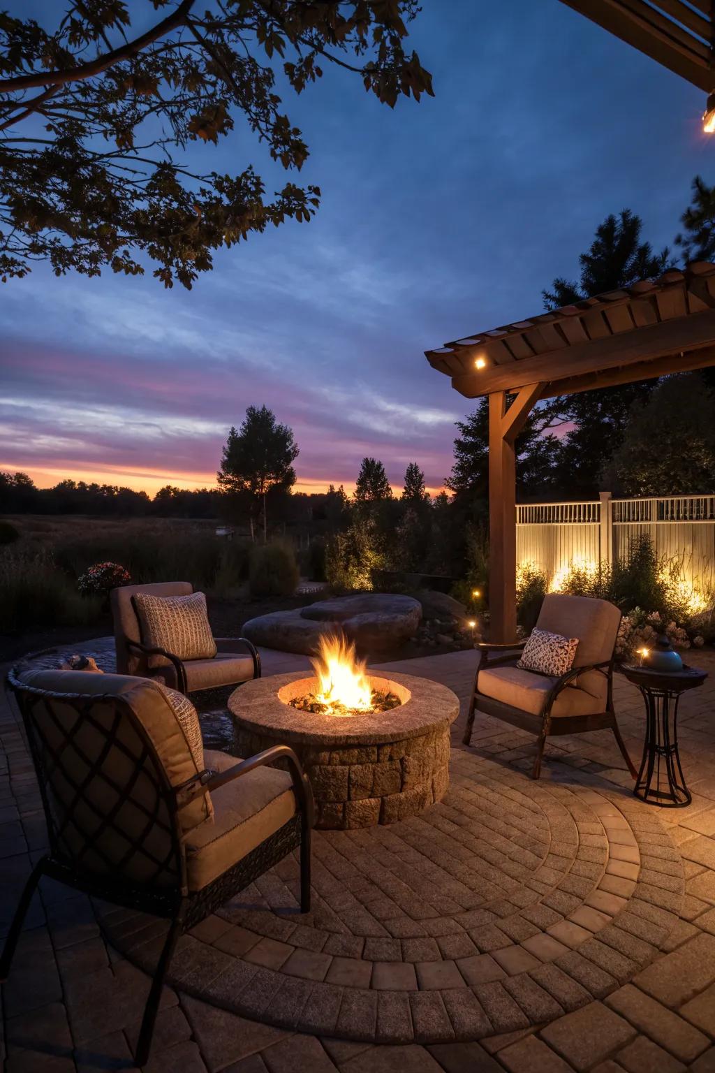 A fire pit is a perfect centerpiece for summer gatherings.