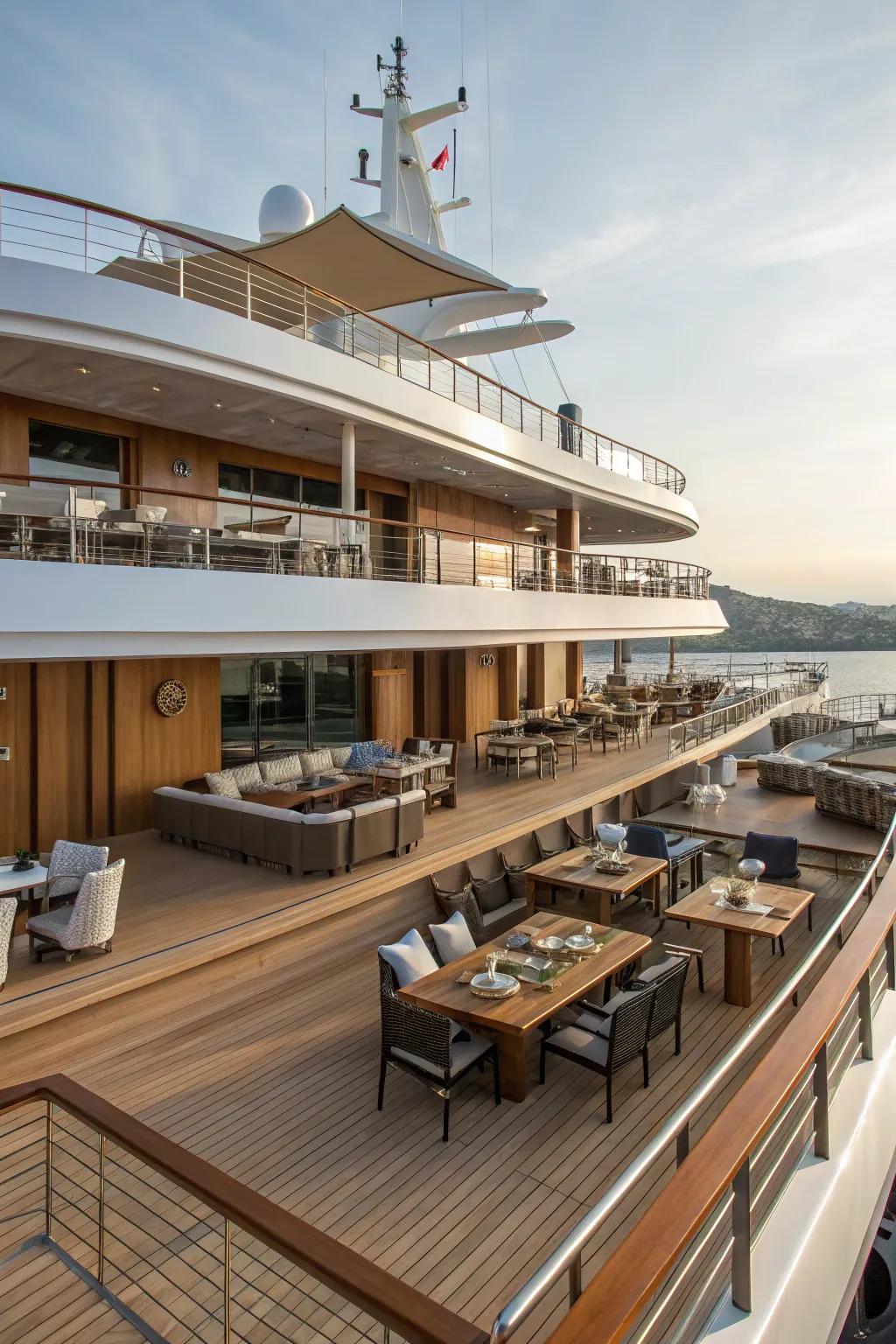 A modern take on multi-level decking.