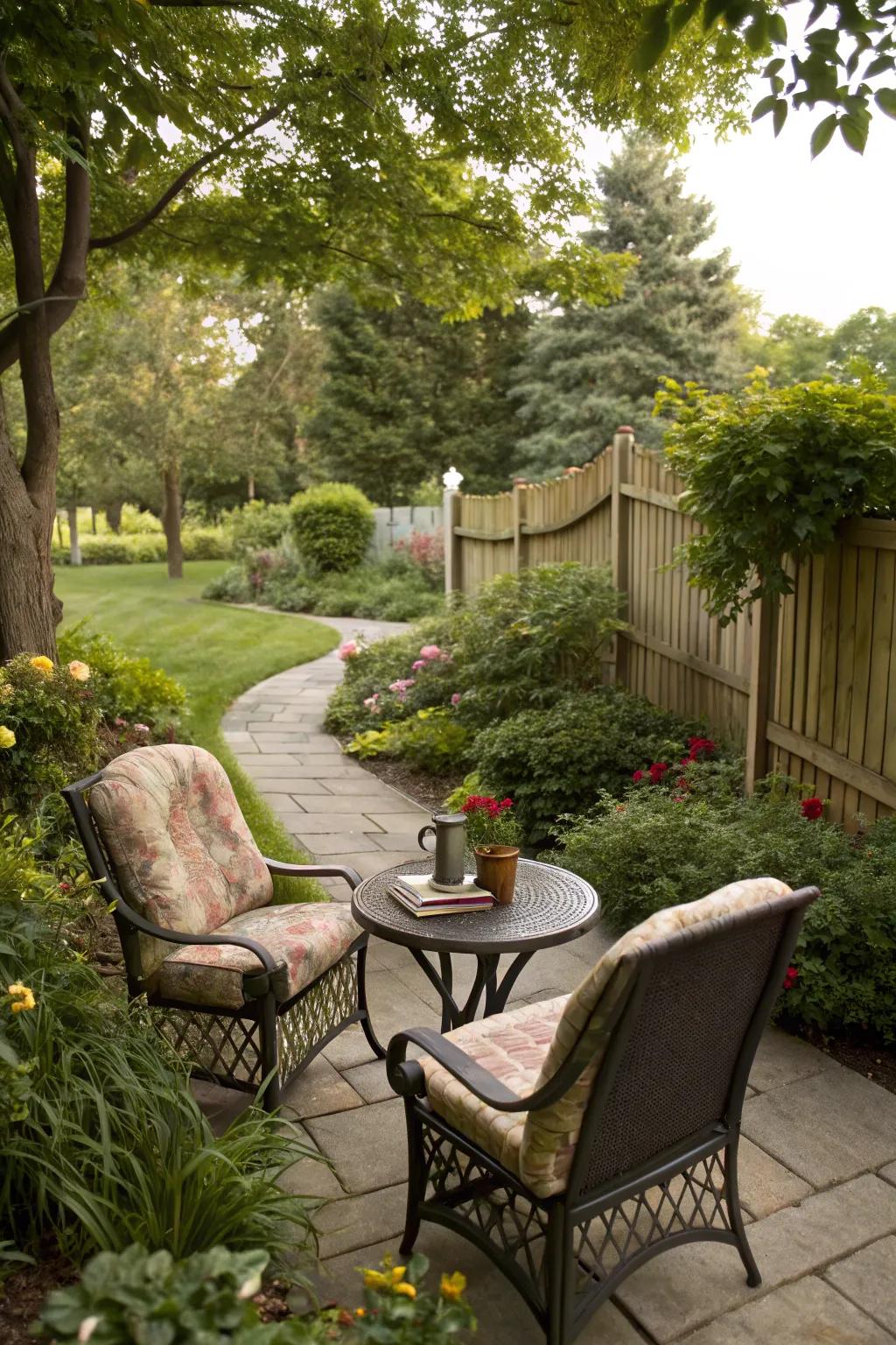 A cozy seating area invites relaxation and contemplation.