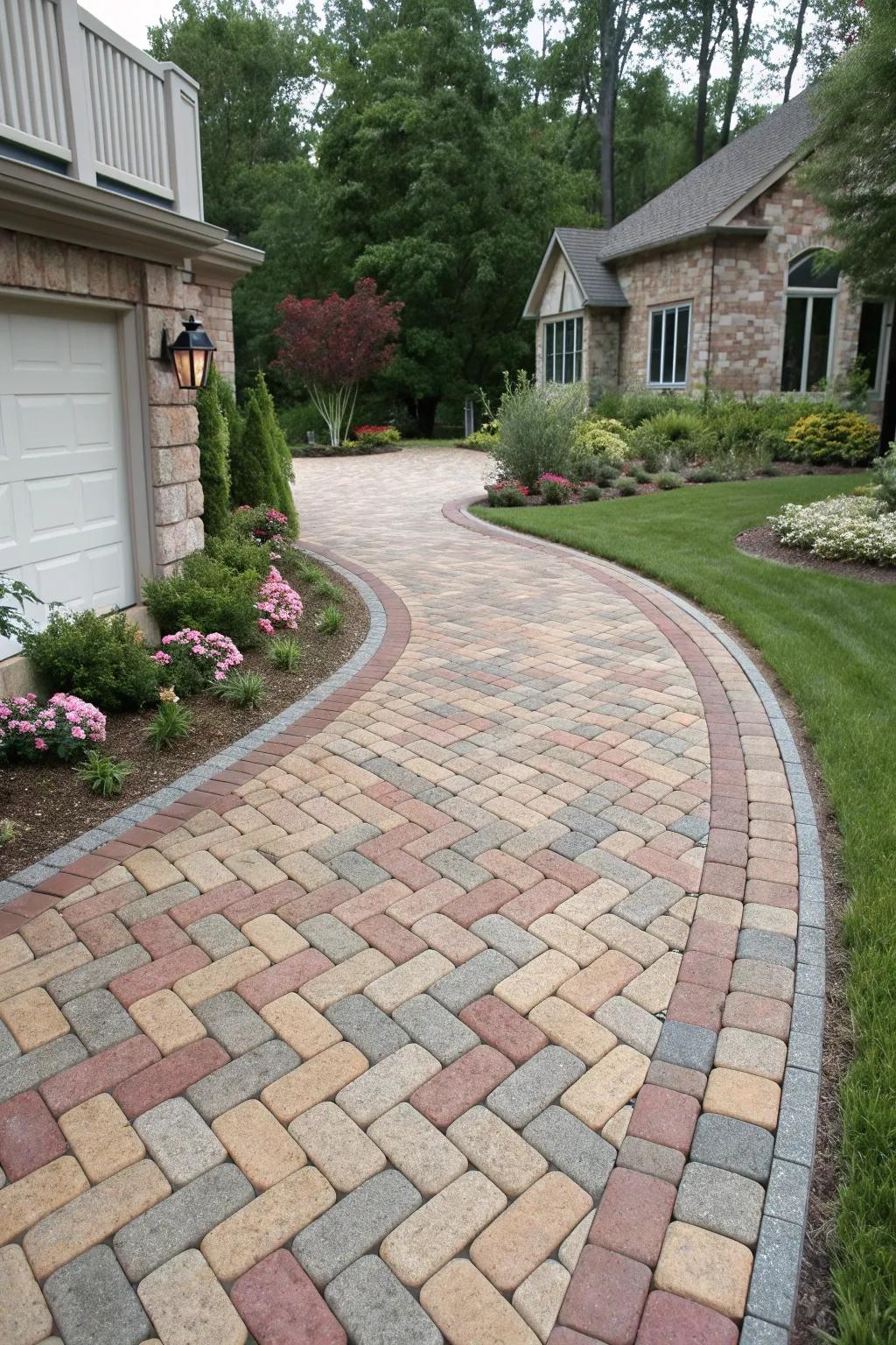 Paver driveways offer endless design possibilities for personalization.