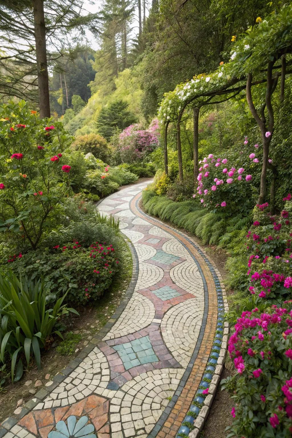 An artistic pathway that invites exploration.