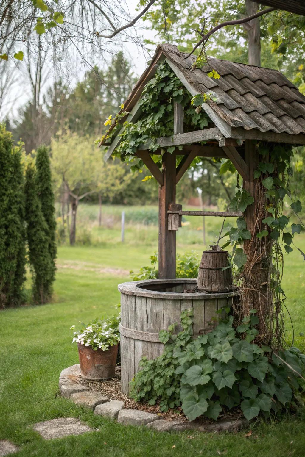 A rustic wooden enclosure brings warmth and a natural look to your garden.