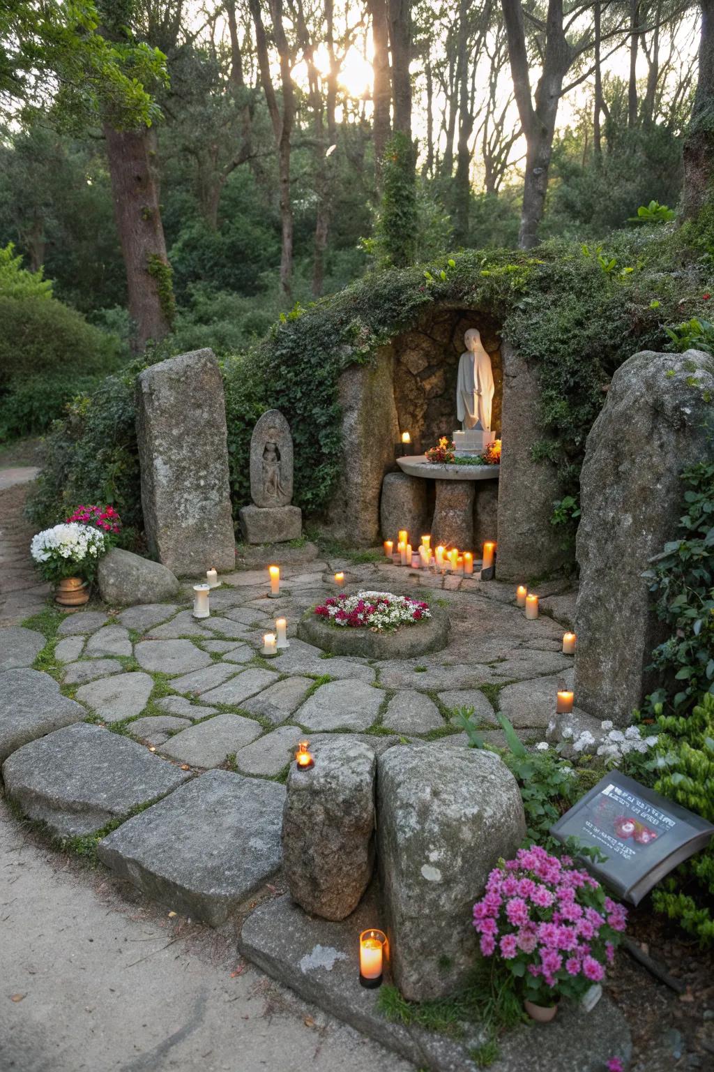 Stone circles offer a sacred space for meditation and rituals.