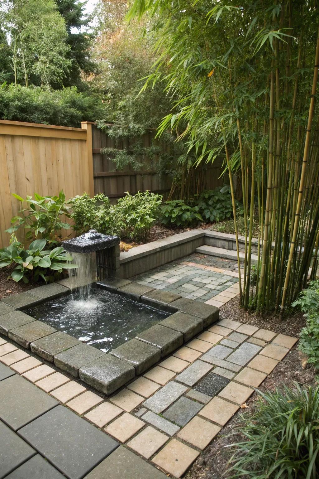 Zen sanctuary patio for a peaceful retreat.