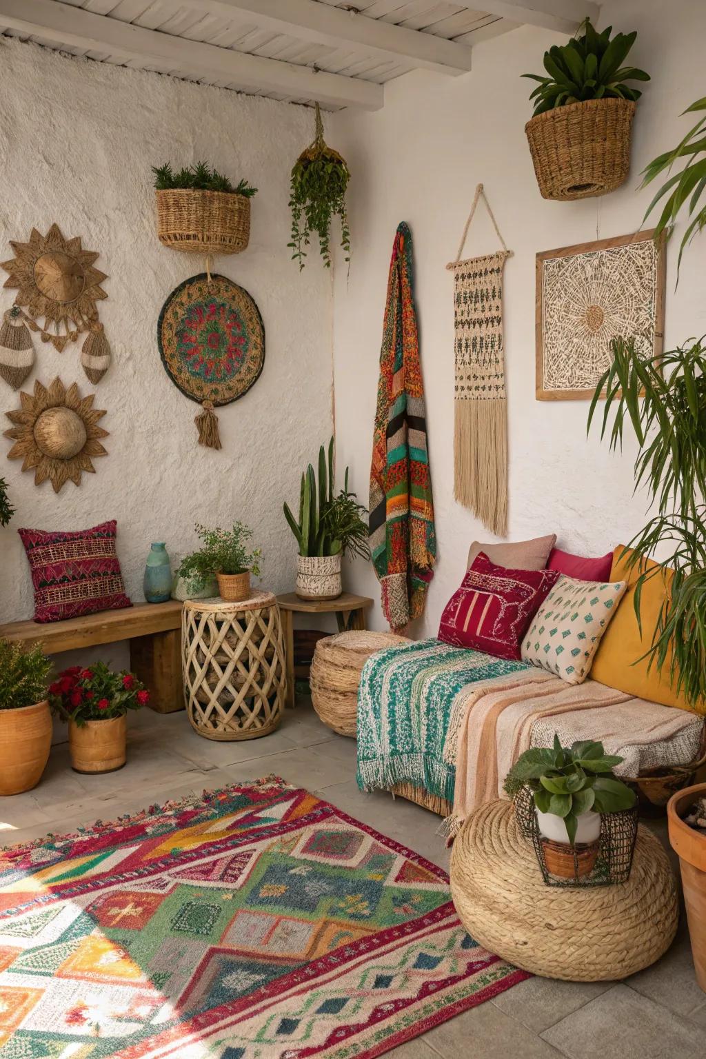 A bohemian casita filled with artistic flair and freedom.