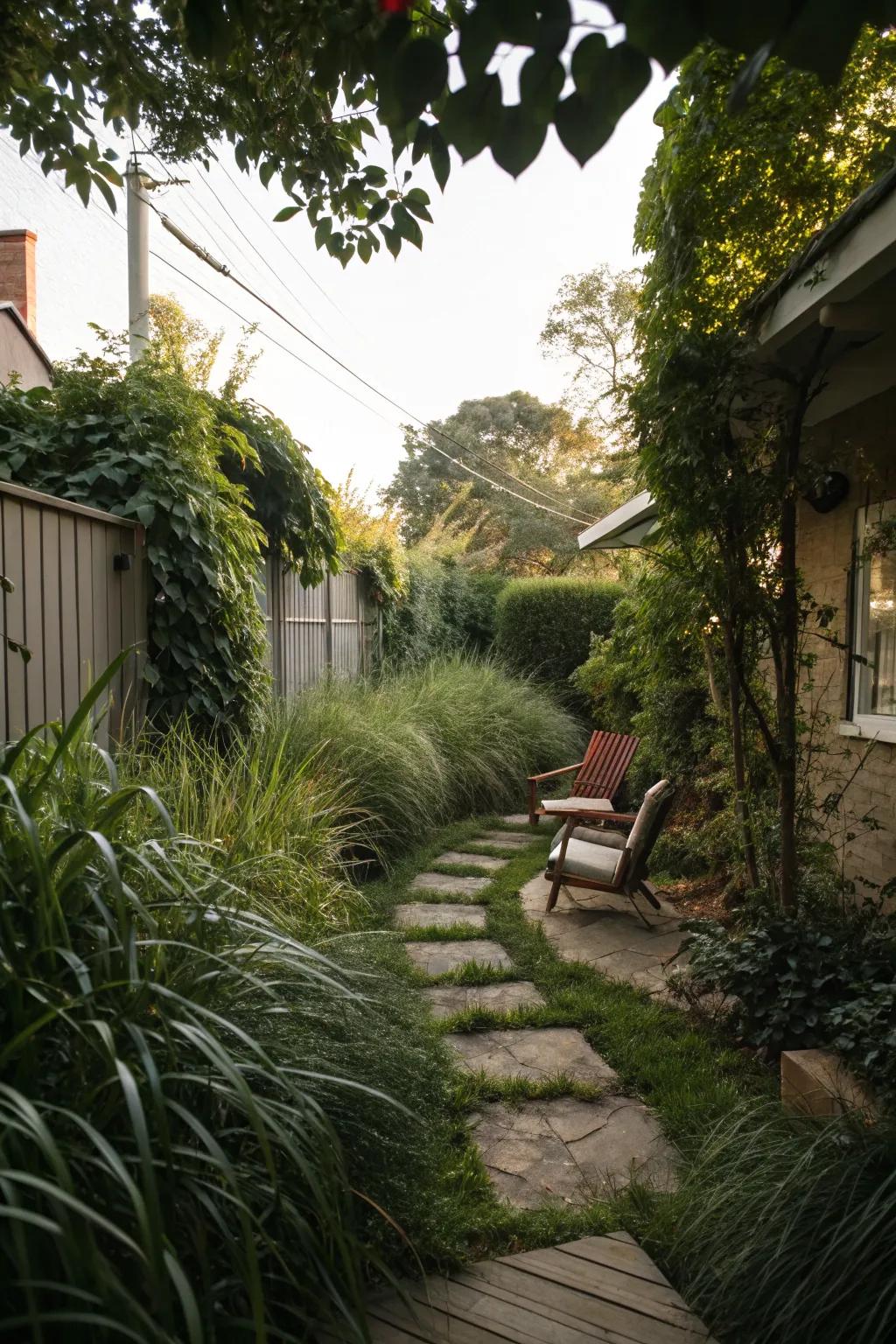 A secluded nook provides a perfect escape within your backyard.