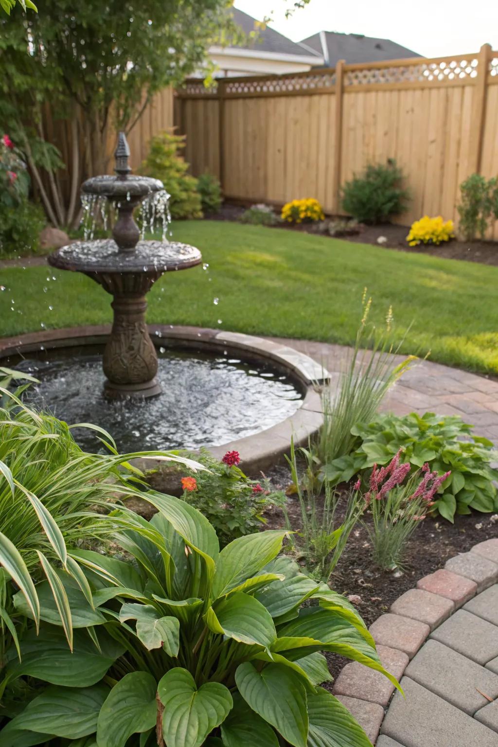 Enchant guests with an unexpected water feature.