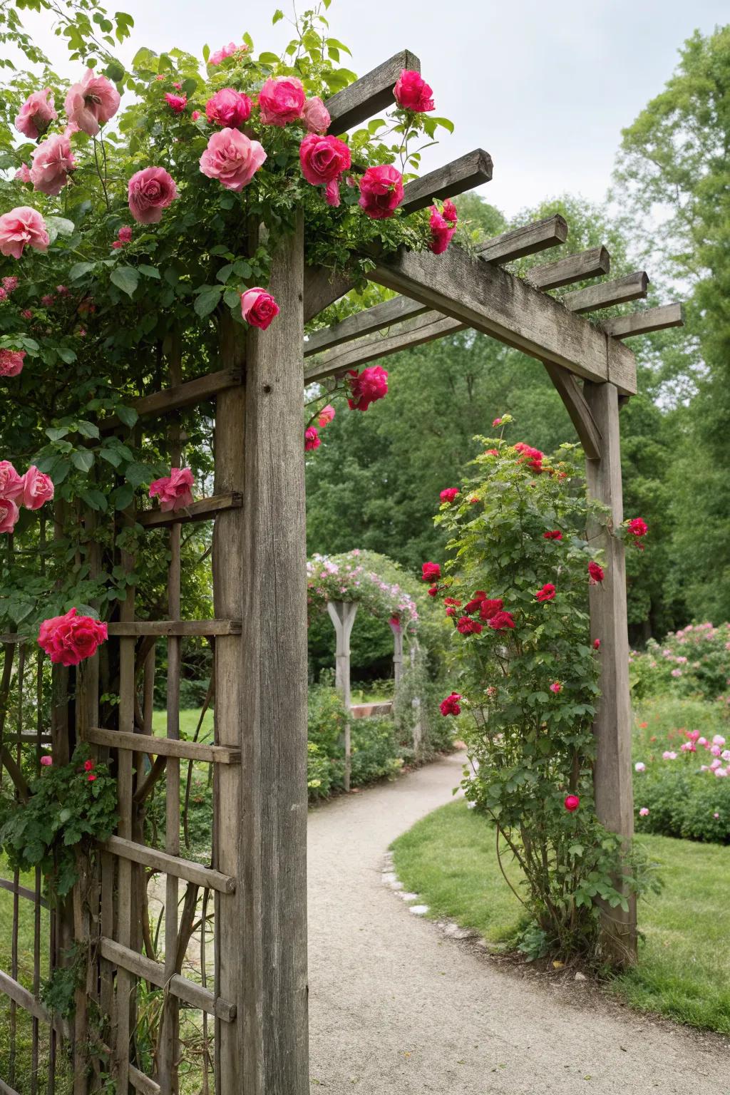Enhance your garden with a charming trellis.