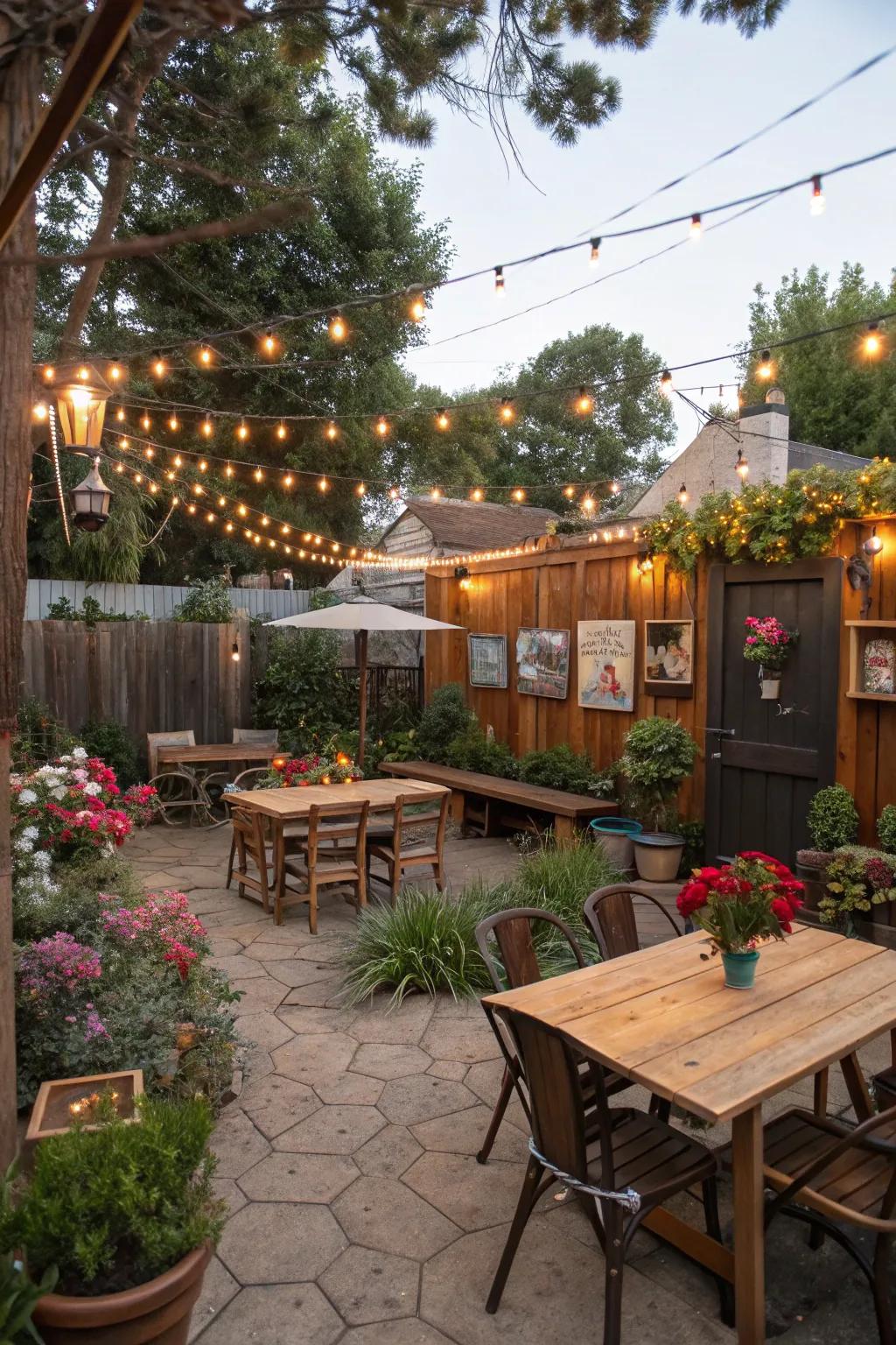 Themed decor adds personality and flair.