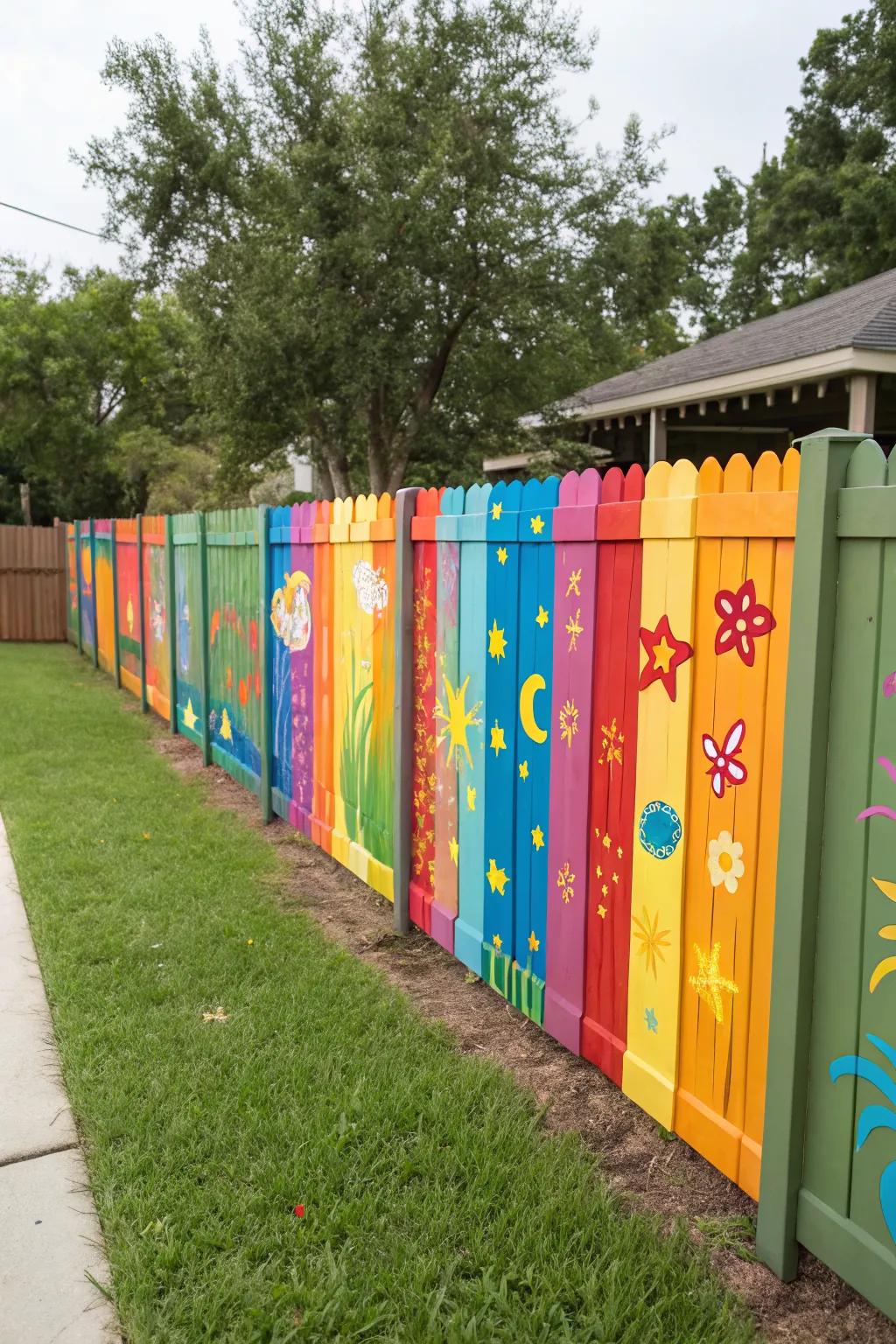 Creative use of colors brings vibrancy to any fence.