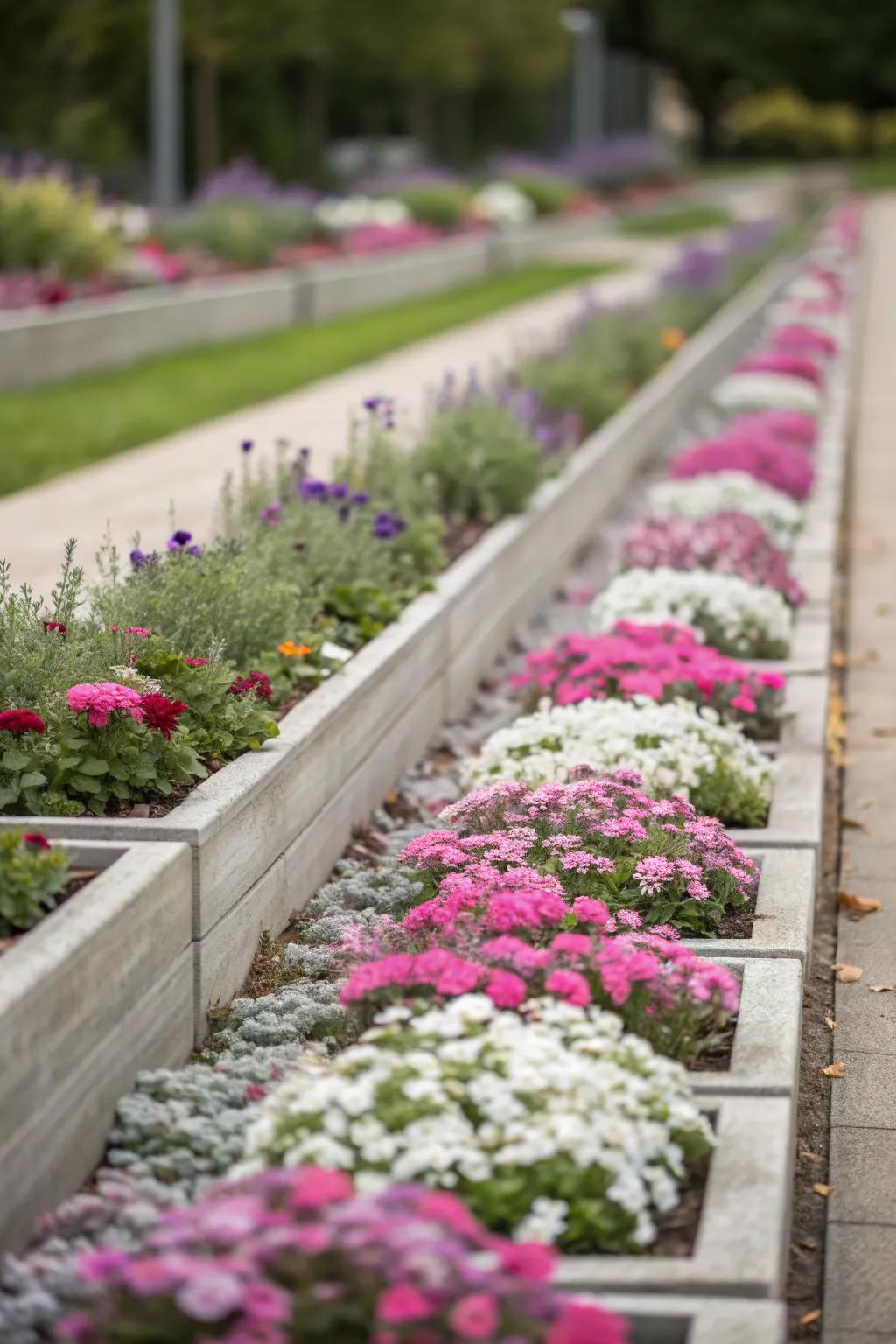 Repetition creates a cohesive and harmonious garden design.