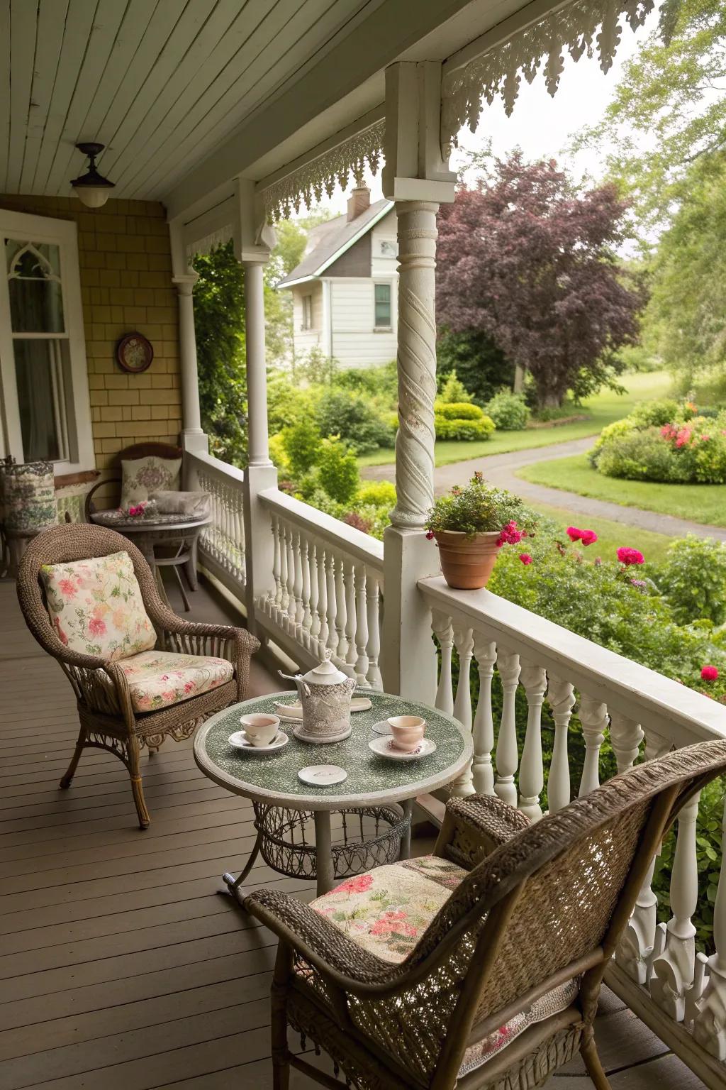 Vintage details evoke nostalgia and timeless charm.
