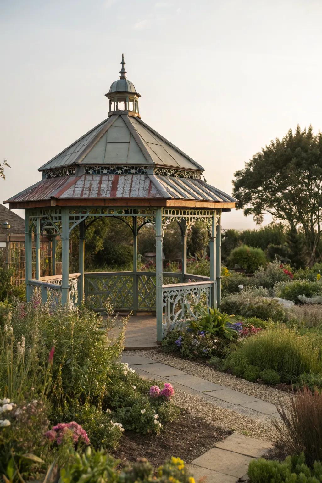 Express creativity with a mixed-materials roof.