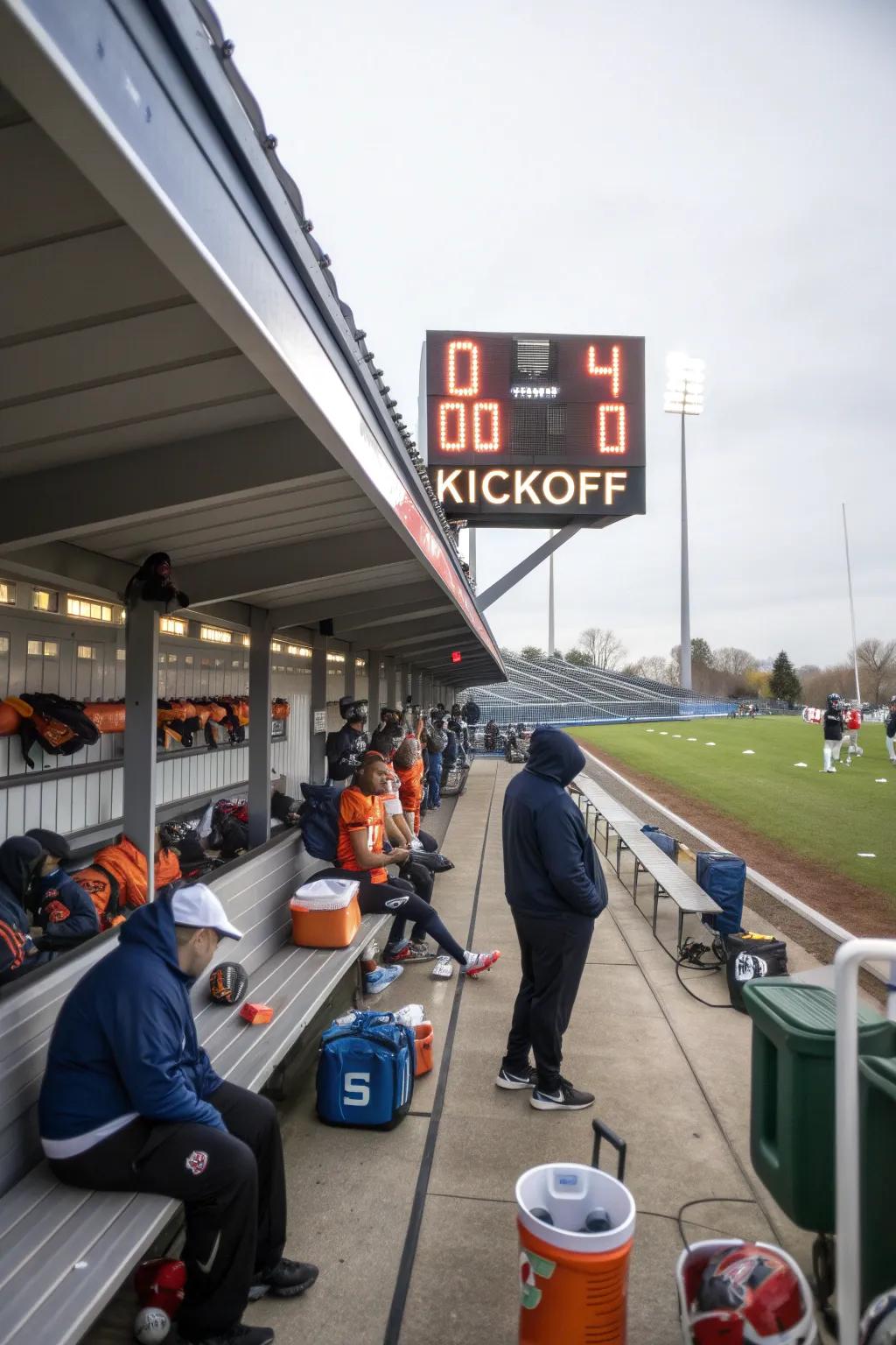 A countdown board builds excitement for upcoming games.